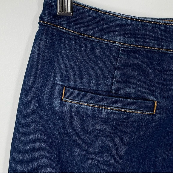 LOFT Denim Wrap Side Button Jean Skirt Sz 2 - Picture 9 of 11